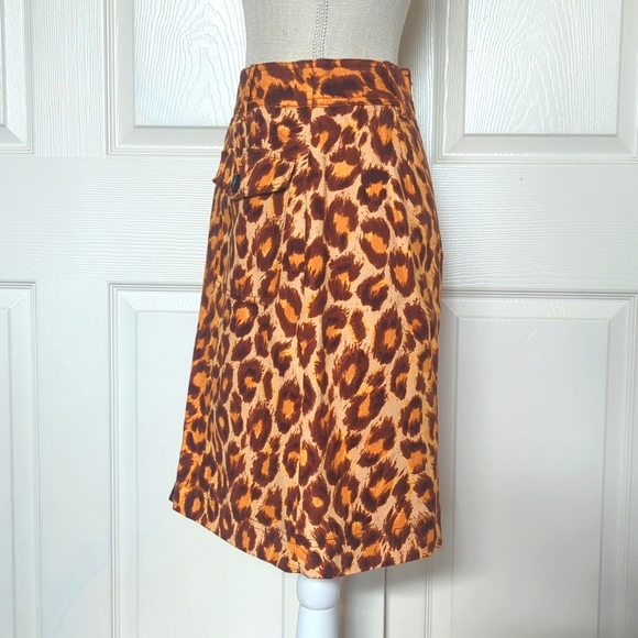 Kate Spade Panthera Leopard Canvas Skirt - Picture 4 of 6